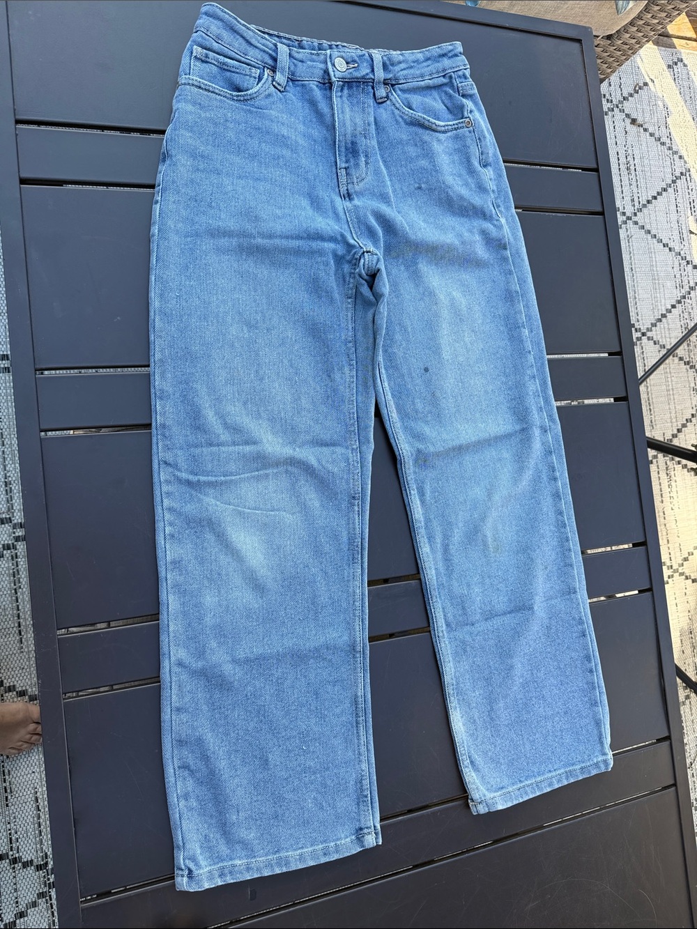 Bluenotes super high rise baggy mom Blue light wash ladies JeansGUC 26/27